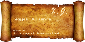 Kegyes Julianna névjegykártya